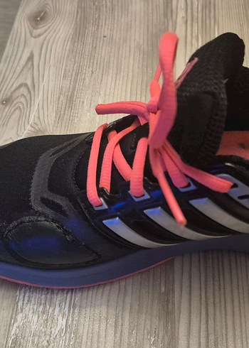 39,5 Beden Kadın adidas 39,5 Pembe Çizgili Elastik Spor Ayakkabı