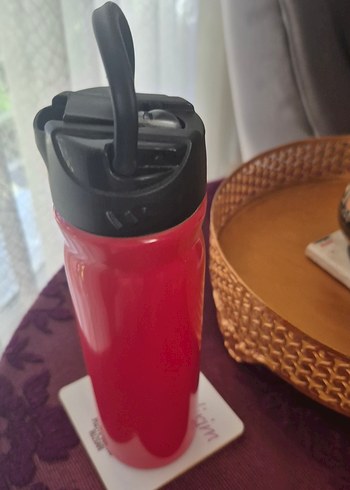 Çocuklar İçin Renkli Kırmızı çelik Termos Matara - Görsel 3