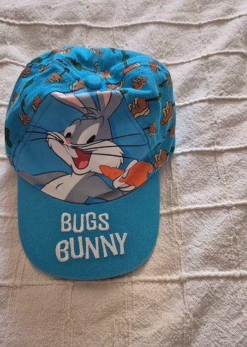 Mavi Bugs Bunny Baskılı Ayarlanabilir Şapka