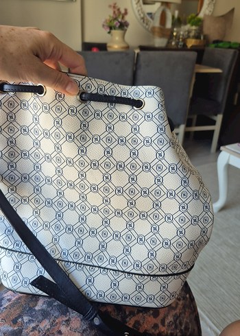 Vakko Vakkas laci Beyaz Desenli Kadın Deri Çanta
