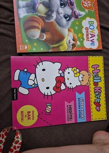Hello Kitty ve 44 kedi temalı Boyama Kitapları