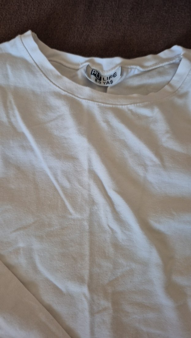 7 8 yas Beyaz Uzun Kollu Çocuk Atlet - Görsel 2