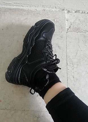 37 Beden siyah Renk Venice file detaylı koşu ayakkabısı 