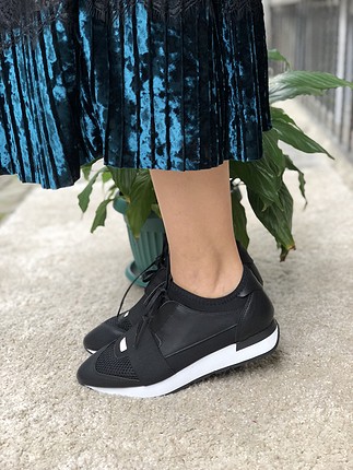 Siyah balenciaga model spor ayakkabı