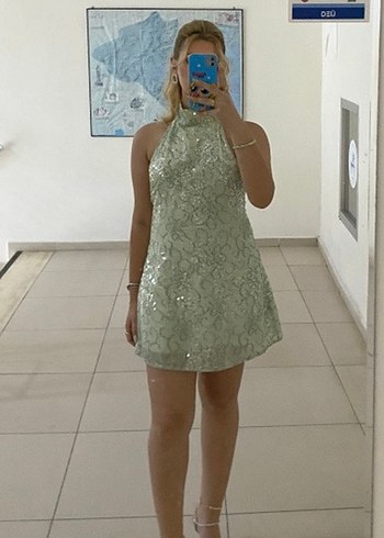 Sorbe payetli Mini elbise