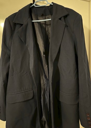 Siyah Düğmeli Kadın Blazer Ceket - Görsel 2