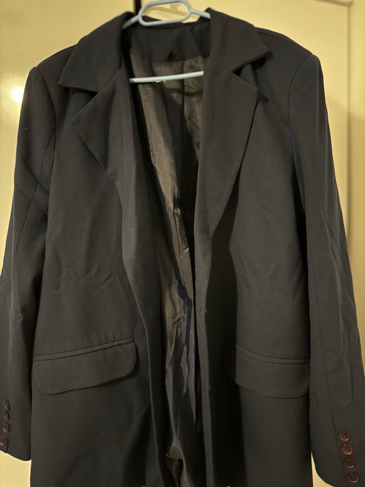 Siyah Düğmeli Kadın Blazer Ceket - Görsel 2