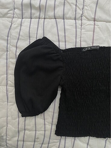 s Beden siyah Renk Crop bluz