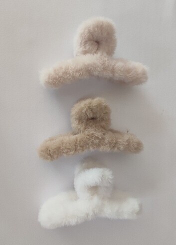 3 Adet Peluş Büyük Boy mandal Toka 12cm 