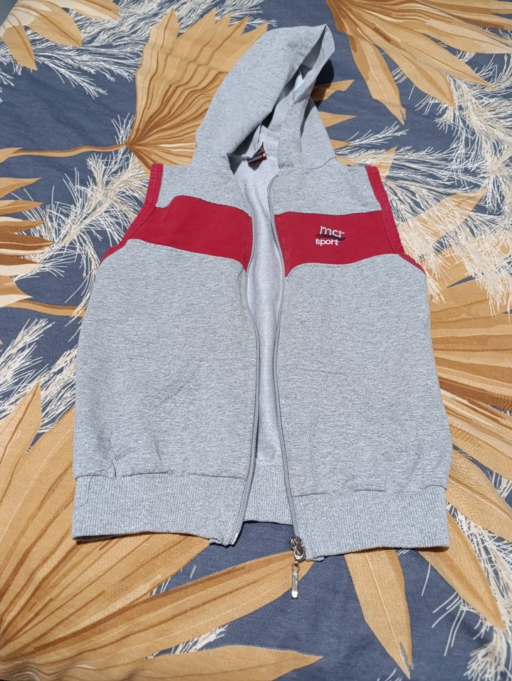 Micro Gri Fermuarlı Erkek Sweatshirt - Görsel 3