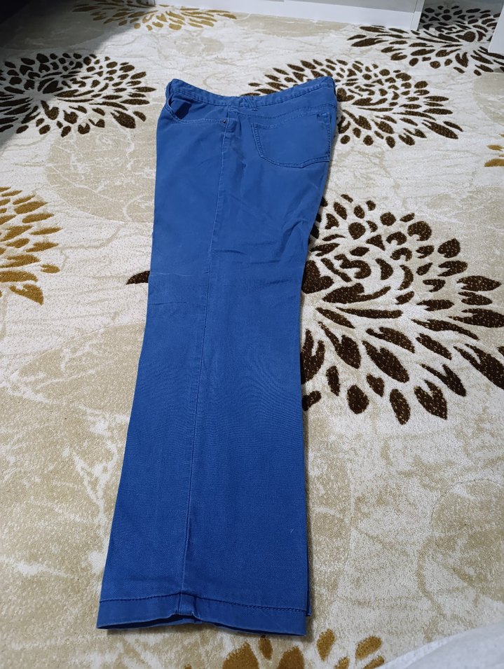 Erkek Mavi Denim Rahat Kesim Pantolon - Görsel 3