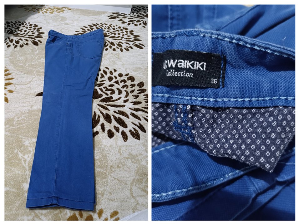 Erkek Mavi Denim Rahat Kesim Pantolon - Görsel 2