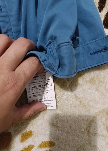 Erkek Mavi Kemerli Regular Fit Kot Pantolon - Görsel 2
