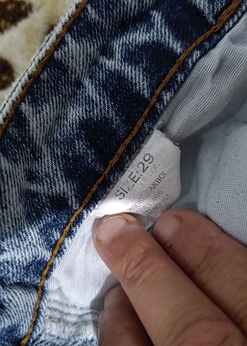 Gri Midi Kot Pantolon, Yırtmaçlı, Salaş Kesim - Görsel 3