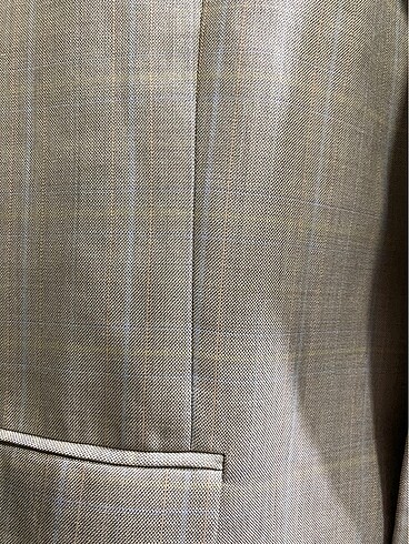 m Beden Kare Desenli Blazer Ceket