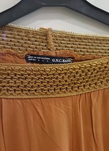 l Beden camel Renk G.N.C. Pile Detayli Pantolon
