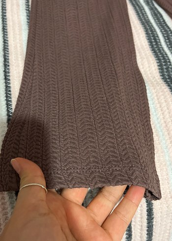 Dantel Yakalı Kahverengi Kız çocuk Takımı - Görsel 4