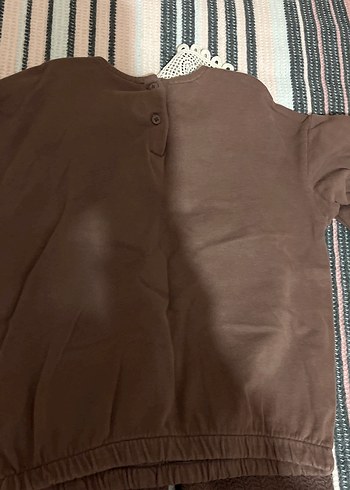 Dantel Yakalı Kahverengi Kız çocuk Takımı - Görsel 7