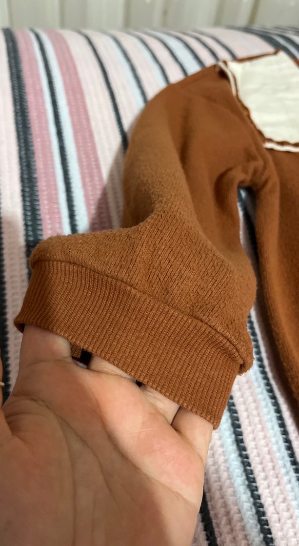 Kahverengi Uzun Kollu Kız çocuk Takımı - Görsel 3