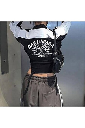 Bershka Harajuku y2k crop ceket
