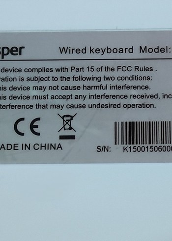 Casper Nirvana K1500 Beyaz USB Klavye - Görsel 12