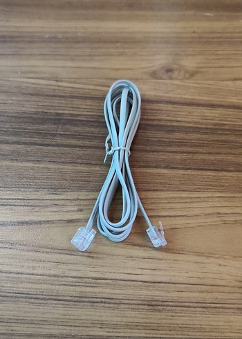 ULBAY 2 metre Siyah Telefon Ara Kablosu Rj11 - Görsel 3