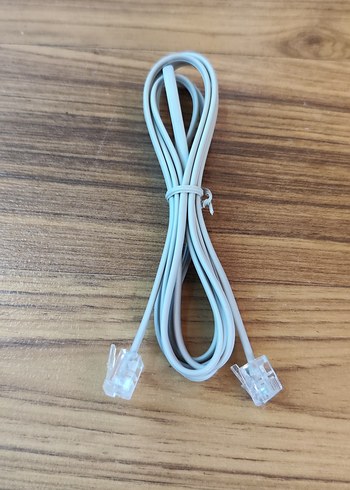 ULBAY 2 metre Siyah Telefon Ara Kablosu Rj11 - Görsel 6