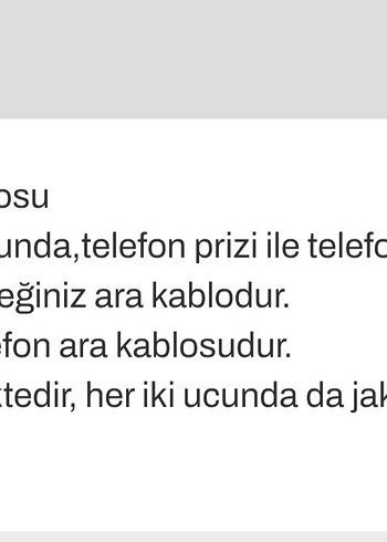ULBAY 2 metre Siyah Telefon Ara Kablosu Rj11 - Görsel 2