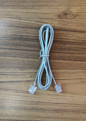 ULBAY 2 metre Siyah Telefon Ara Kablosu Rj11 - Görsel 5