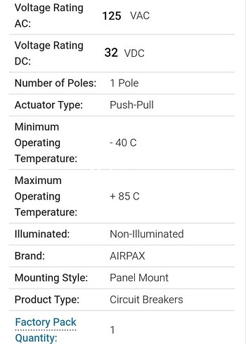 Snapak Airpax PP11-0-10.00A-OB-V Devre Kesici - Görsel 3