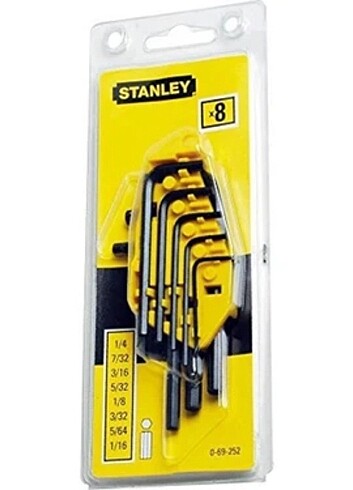 Stanley 8 Parça İnch Allen Anahtar Takımı 