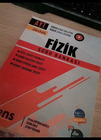 Ayt fizik soru bankası Ens yayınları 