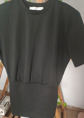 Siyah Kısa Kollu Mini Elbise - Görsel 5