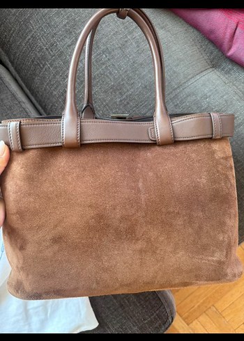 Prada Kahverengi Süet Kemerli Kadın Çanta - Görsel 5