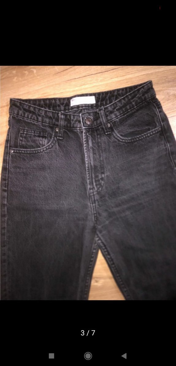 Kadın Siyah Regular Fit Denim Pantolon - Görsel 2