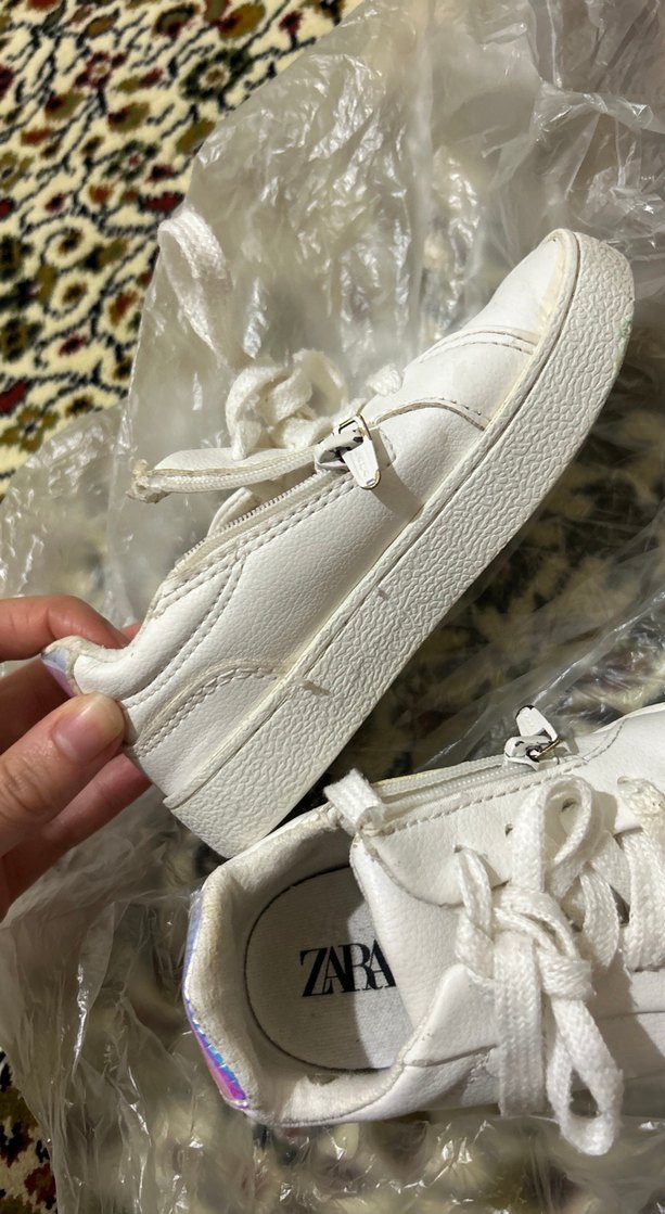 Kız Çocuk Beyaz Bağcıklı Spor Ayakkabı - Görsel 3