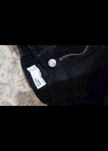 Baskılı Siyah Bol Kesim Kadın Kot Pantolon - Görsel 3