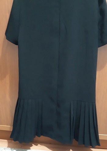 Siyah Pilili Midi Kadın Elbise - Görsel 2