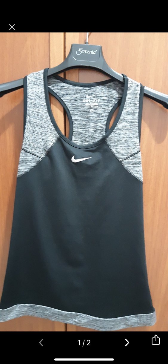 Nike Gri Siyah Spor Kadın Atlet - Görsel 3