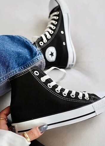 Converse All Star-Klasik Siyah Uzun