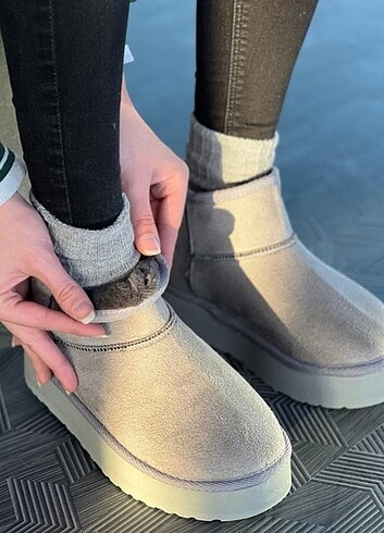 39 Beden gri Renk UGG ULTRA MİNİ PLATFORM-YILIN FIRSATI