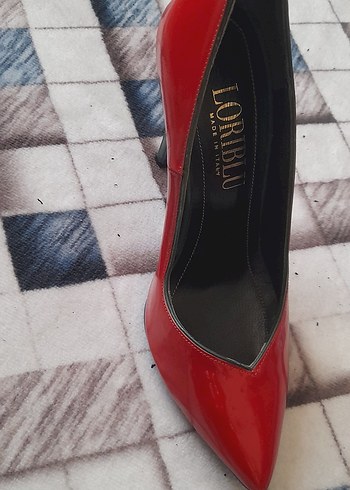35 Beden kırmızı Renk Parlak Kırmızı Stiletto Topuklu Kadın Ayakkabı