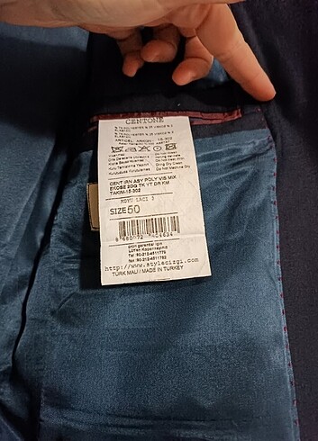 50 Beden gri Renk Erkek ceket