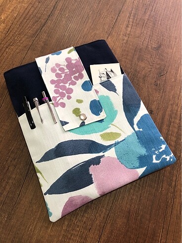 Pastel kumaş tablet/kitap kılıfı