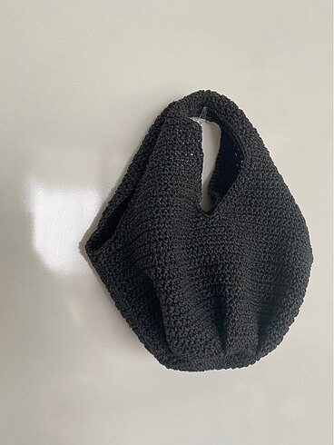 El Örgüsü Keseli Hasır Çanta - Görsel 5