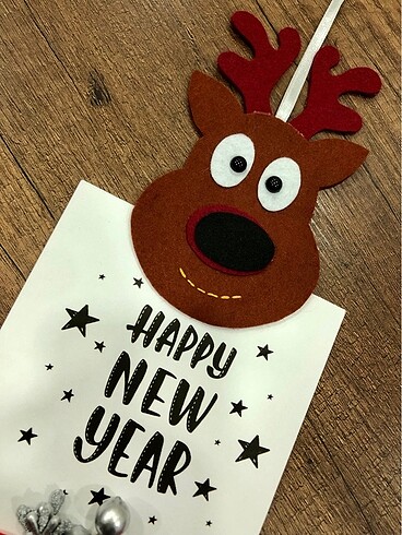 Noel geyik kapı süsü - Görsel 4