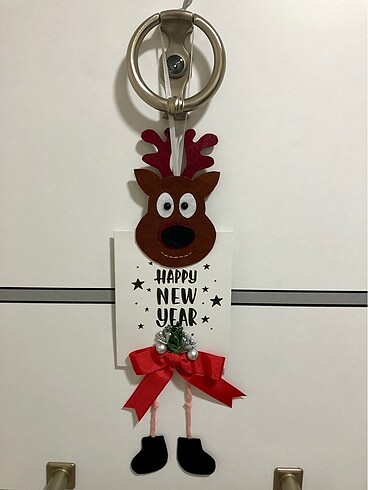 Noel geyik kapı süsü - Görsel 6