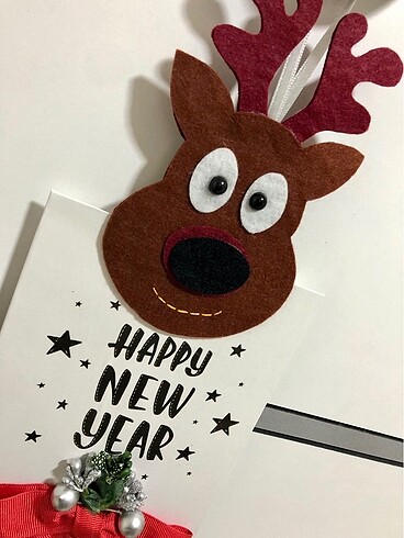 Noel geyik kapı süsü - Görsel 7