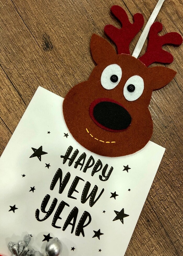 Noel geyik kapı süsü - Görsel 4