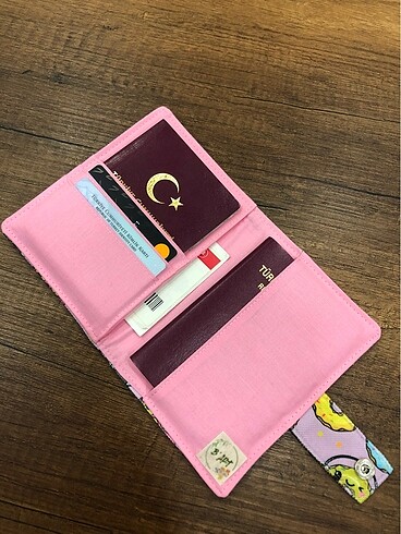 Donut kumaş pasaport/ruhsat kılıfı - Görsel 4